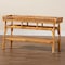Bali & Pari Savitri Modern Bohemian Natural Rattan 2-Tier Console Table 243-13398-ZORO - alternate 8